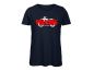 Preview: VOLLGAS Damen T-Shirt dunkelblau