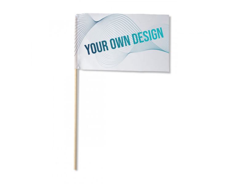 Preview: Flag with wooden pole 2