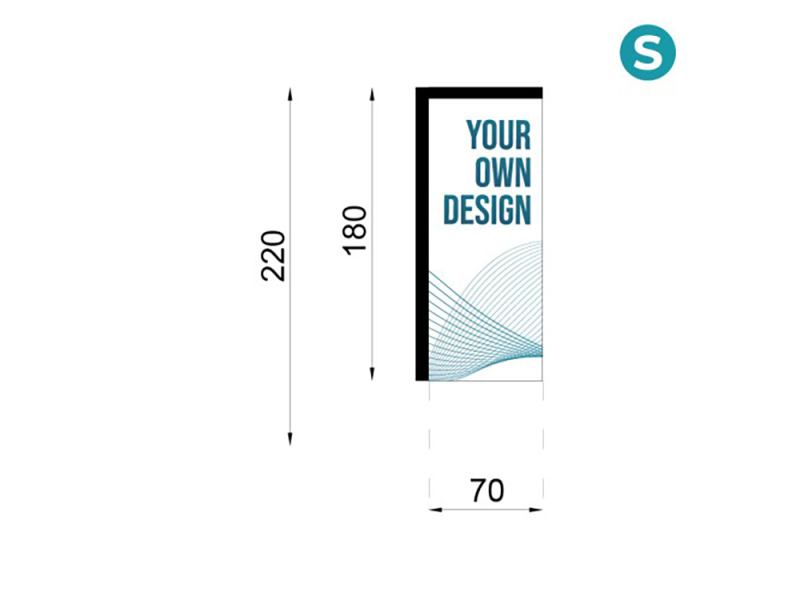 Einzelfahne Beachflag rechteckig 2