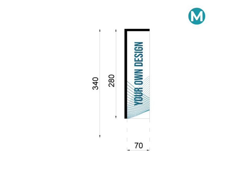 Einzelfahne Beachflag rechteckig 3