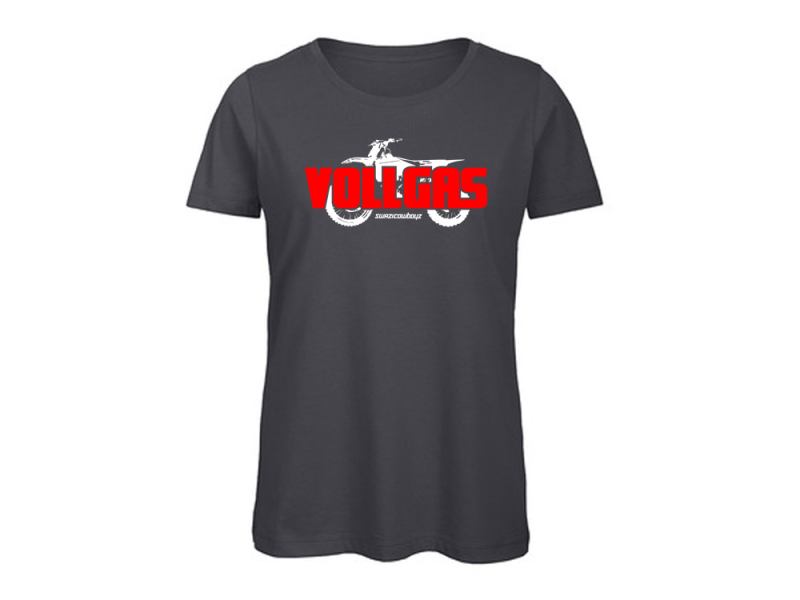 Preview: VOLLGAS Damen T-Shirt anthrazit