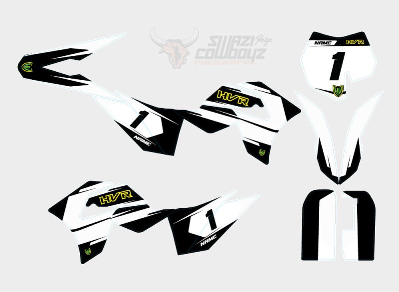 SwaziCowboyz Individual sticker kit HVR 50 white
