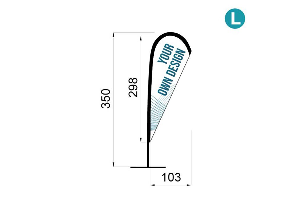Beachflag Teardrop L