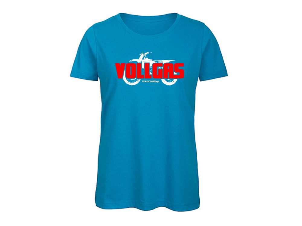VOLLGAS Damen T-Shirt azur