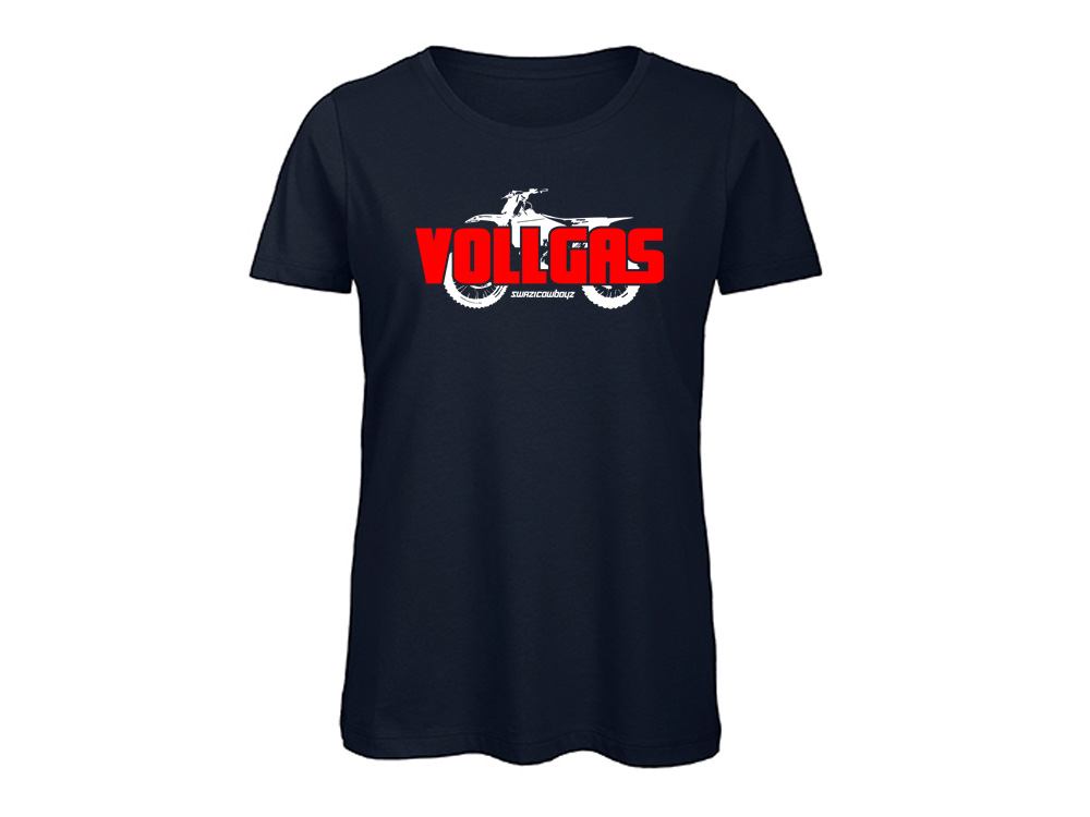 VOLLGAS Damen T-Shirt dunkelblau