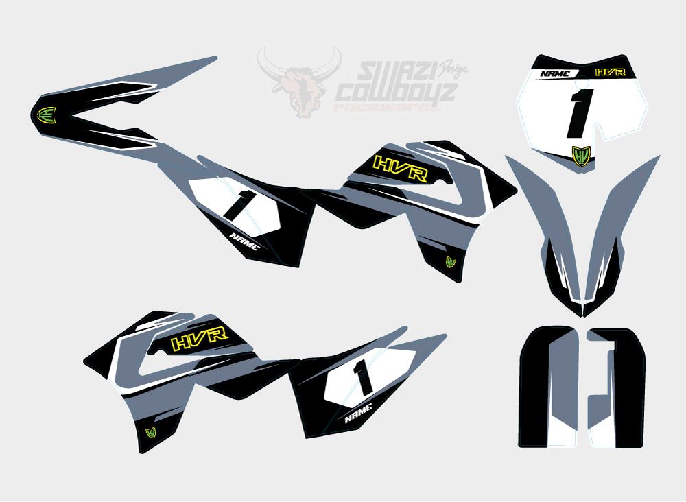 SwaziCowboyz Individual sticker kit HVR 50 grey