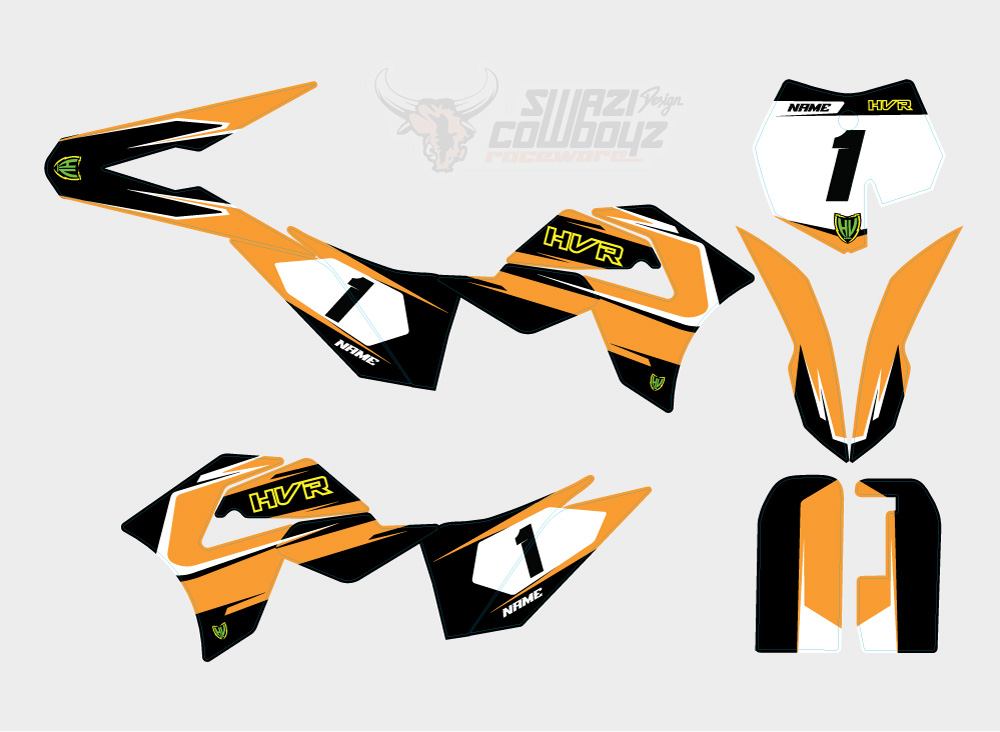 SwaziCowboyz Individual sticker kit HVR 50 orange