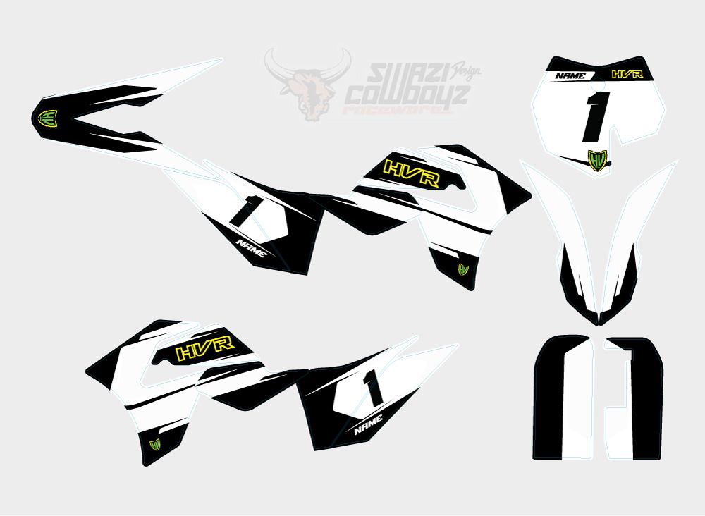 SwaziCowboyz Individual sticker kit HVR 50 white