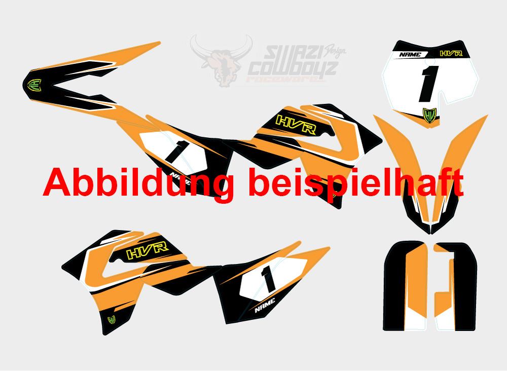 SwaziCowboyz Individual sticker kit HVR 85 PRO orange